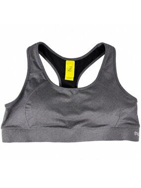 Nola Sports Bra Women's 2X Grey Racerback Removable Pads Plus Size Activewear